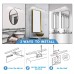 Led Mirror Light Bathroom 10W 820LM 40cm 230V 4000K,Stainless Steel 3-in-1 IP44 Class II Slim 400mm Bath Mirror Lamp,No Flicker, Mirror Front/Wall Lighting Neutral White 400mm