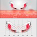 Red Light Eye Massager,Red Light Glasses,Under Eye Light Therapy Device,Red Light Beauty Device Eye Massage Light-Weight,Reducing Dark Circles,Puffiness,Wrinkles,Relieve Eye Bags,Eye Fatigue (Milky) 