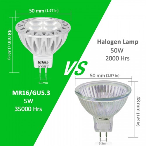 GU5.3 MR16 3W 60 LED 3528 SMD Lampe Gluehlampe Weiss Spot-Licht 12V Warm P5B 1M7