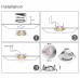 LED Recessed Downlights,Azhien 5W Recessed Ceiling Lights Warm White 2700K 400LM 230V Open Hole Size 68mm Ultra Slim Not Dimmable,IP44 Round Nickel Spotlights for Kitchen Bathroom (Pack of 6) [Energy Class A++]